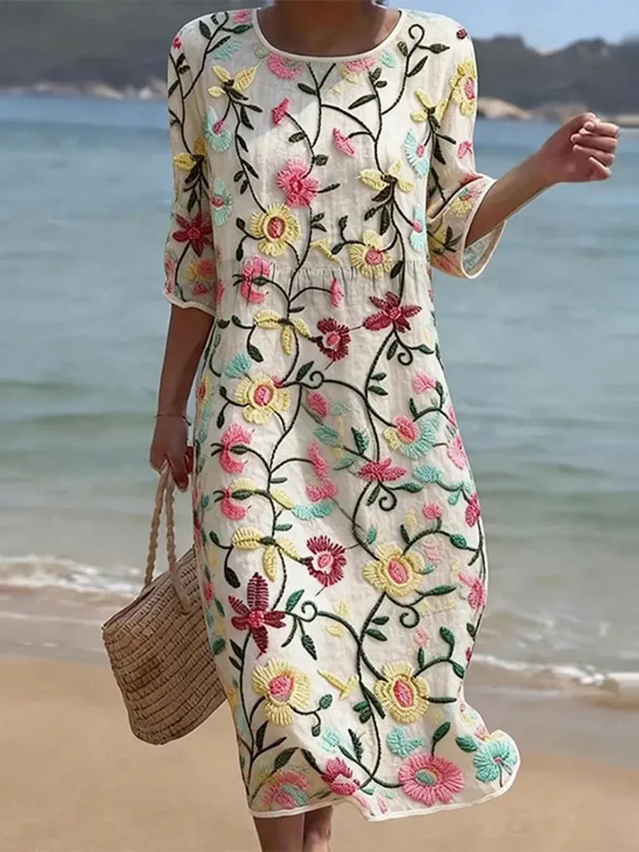 Damen Freizeitkleid mit floralem Muster