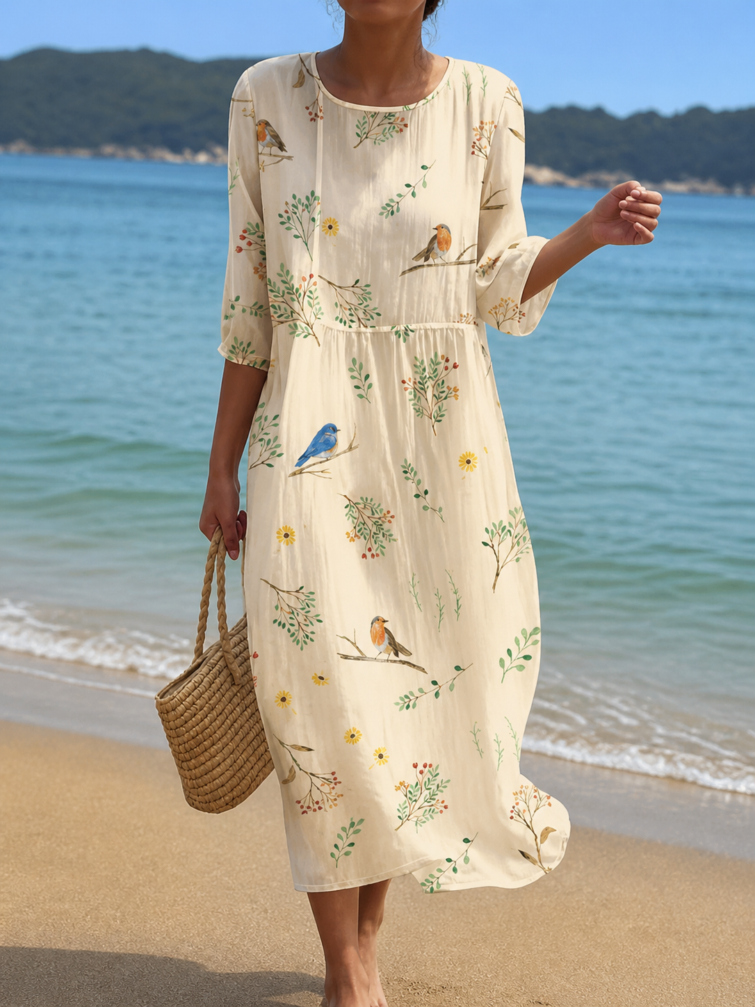 Damen Freizeitkleid mit floralem Muster