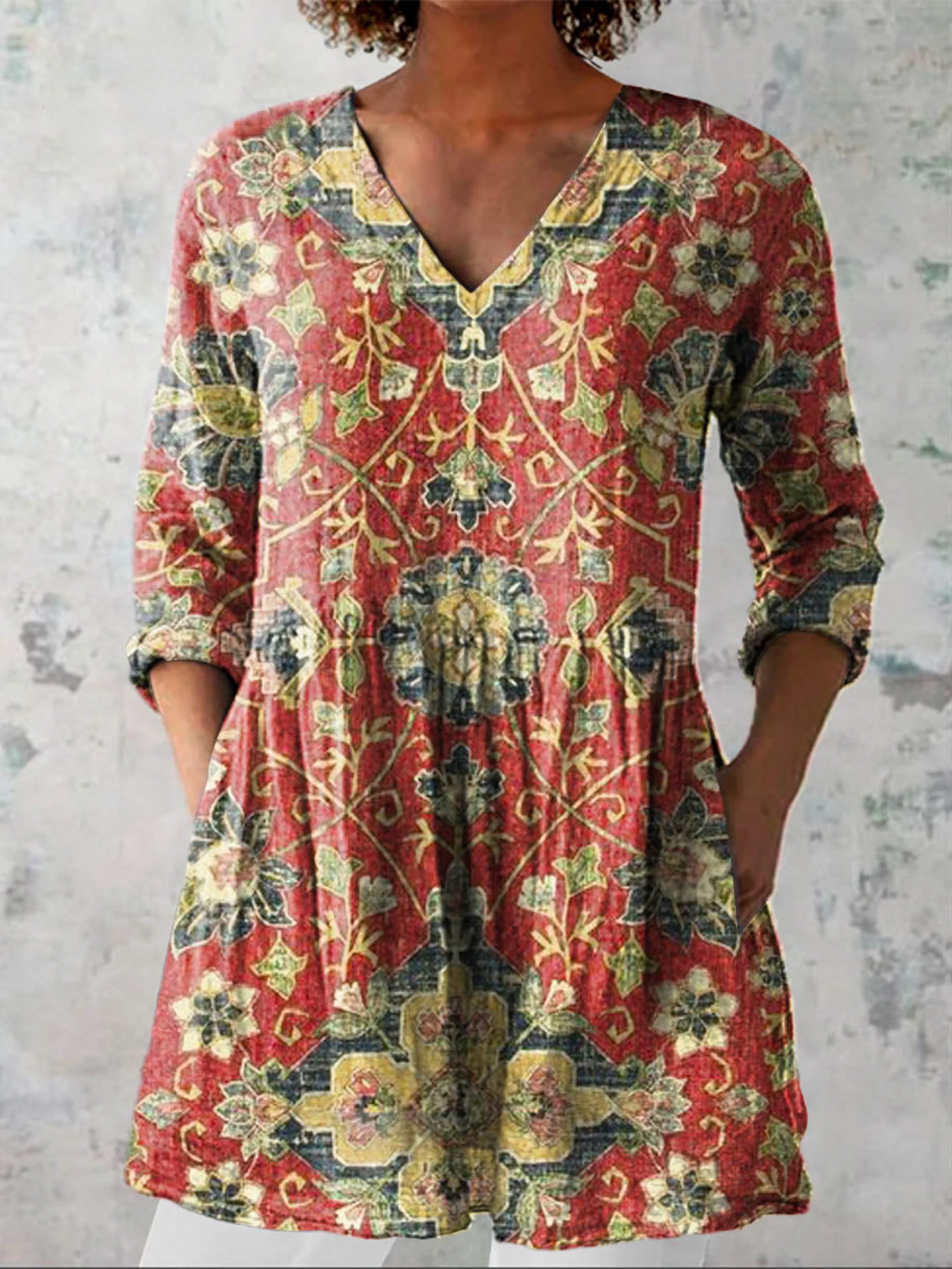 Dalia | Weite Bluse mit V-Ausschnitt
