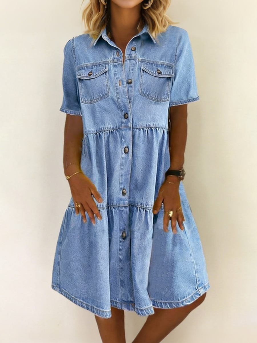 Sophia | Lässiges Elegantes Jeanskleid