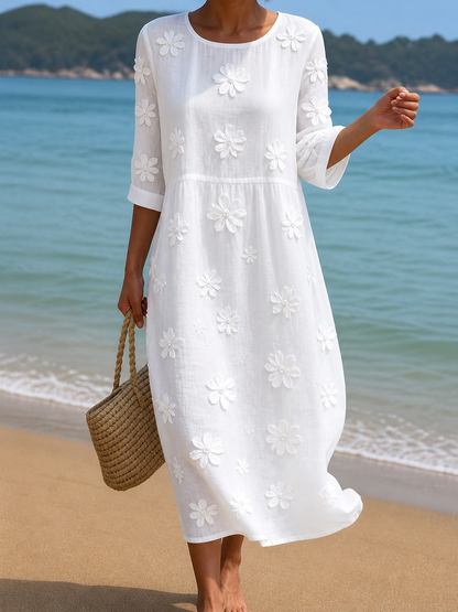 Sabine | Damen Freizeitkleid mit floralem Muster