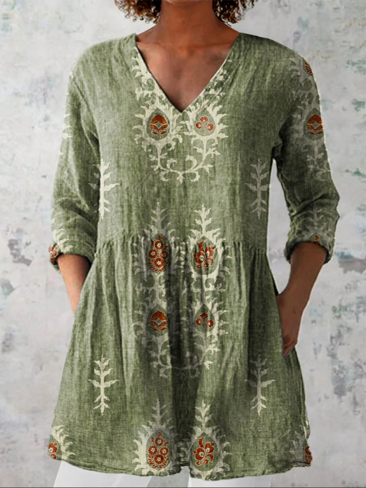 Maeve | Weite Bluse mit V-Ausschnitt