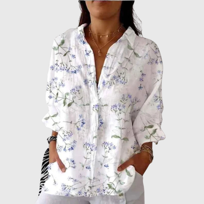 Quinny | Leichte und farbenfrohe Bluse mit Druck