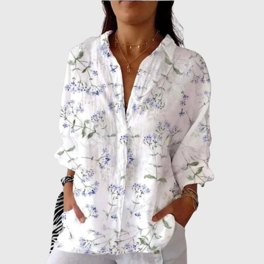 Leichte und farbenfrohe Bluse mit Druck