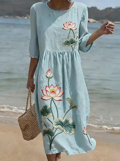 Faye | Damen Freizeitkleid mit floralem Muster