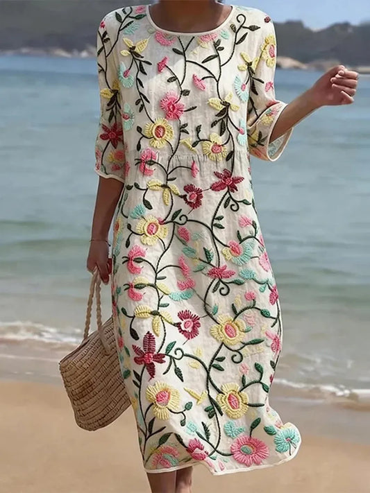 Damen Freizeitkleid mit floralem Muster