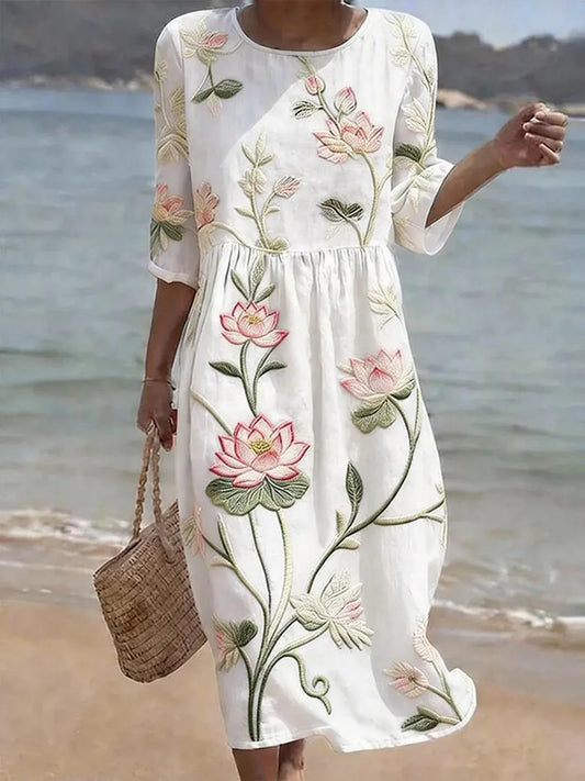 Damen Freizeitkleid mit floralem Muster