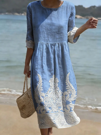 Ulla | Damen Casual Kleid mit floralem Muster
