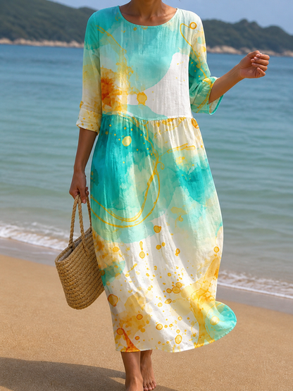 Zaria | Damen Sommerkleid mit Blumenmuster