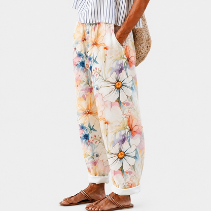 Pastelia | Bequeme Hosen mit Pastellblumen
