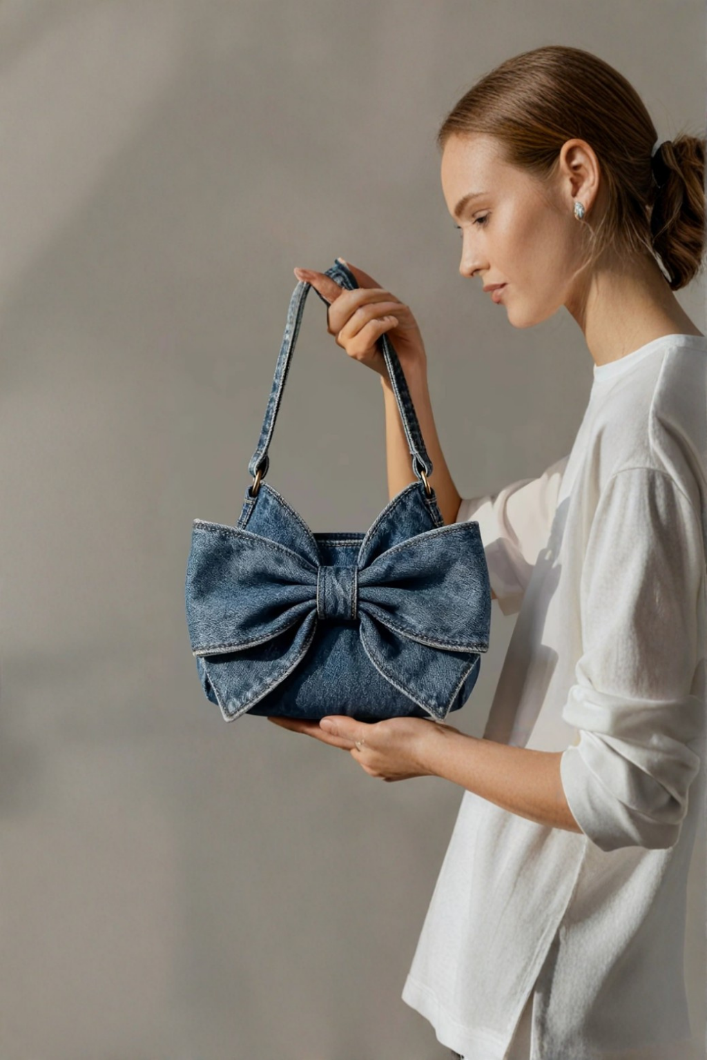 Anika | Retro Tasche mit Schleife