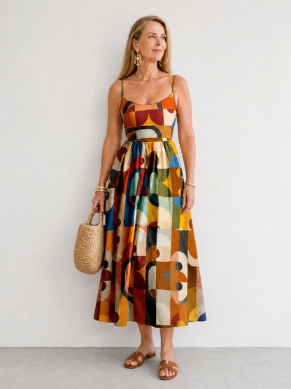 Auvelle | Midikleid mit geometrischem Muster