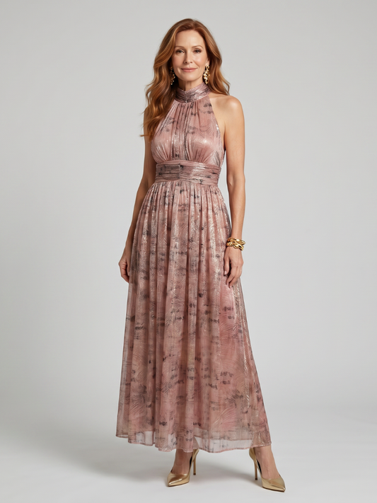 Imogen | Ärmelloses Midi-Kleid mit strukturiertem Finish