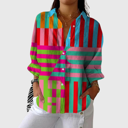 Delphi | Leichte und farbenfrohe Bluse mit Druck