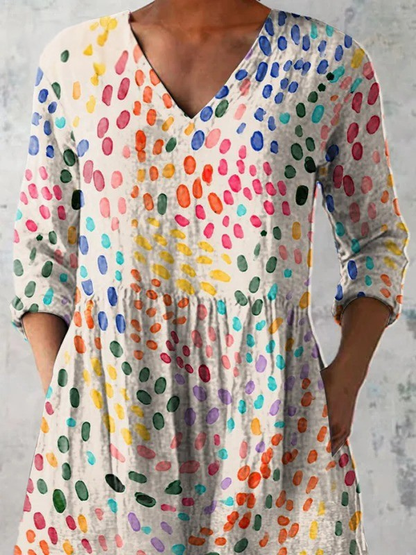 Bernadette | Langes Blusenshirt mit V-Ausschnitt