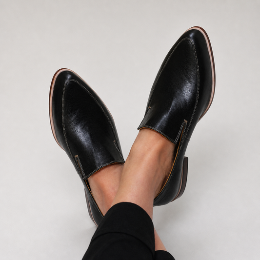 Zofia™ | Mocasín Patchwork Schwarz