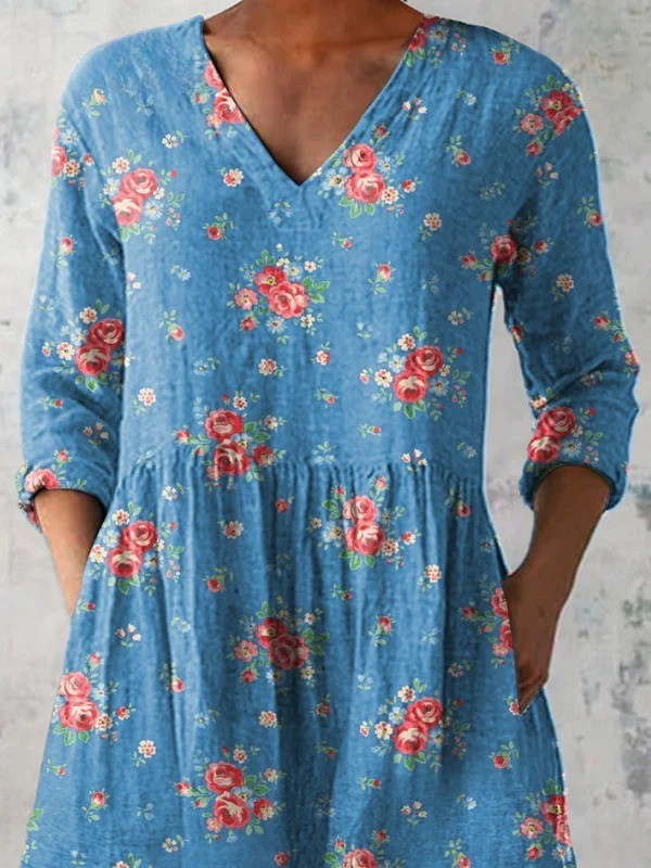 Mabel | Lange Bluse mit V-Ausschnitt