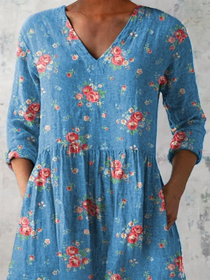Mabel | Lange Bluse mit V-Ausschnitt