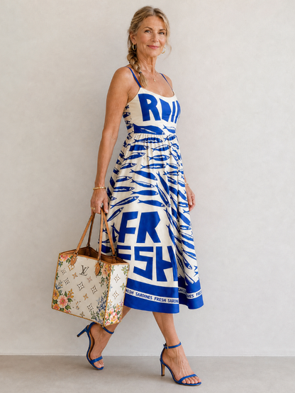 Auvelle | Midikleid mit Fischmuster