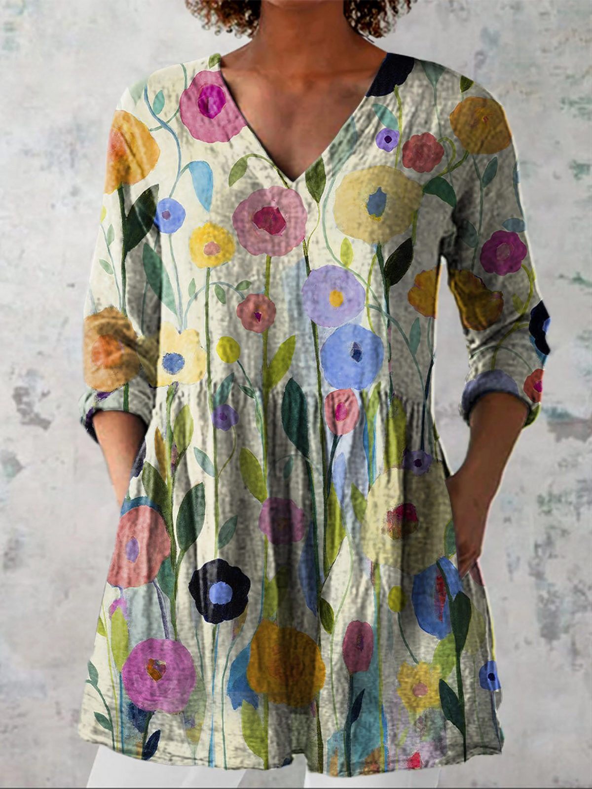 Blaire | Weite V-Ausschnitt Bluse