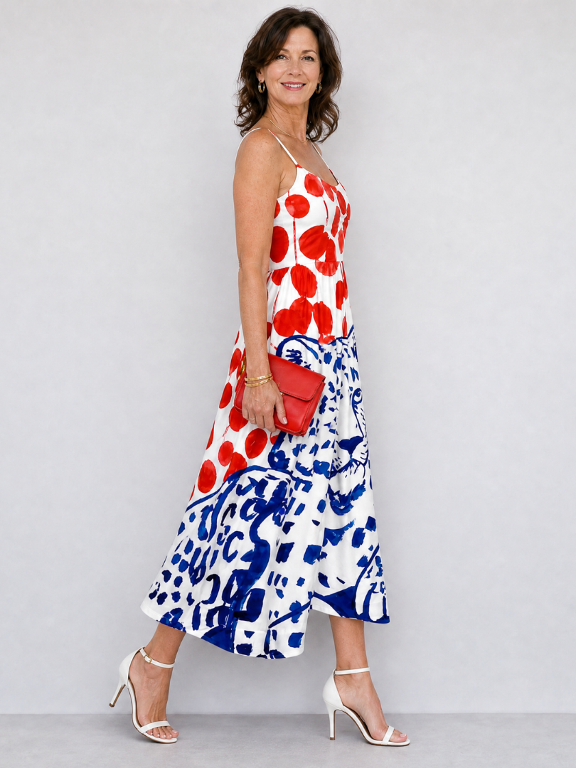 Auvelle | Midi-Kleid mit Leopardenmuster