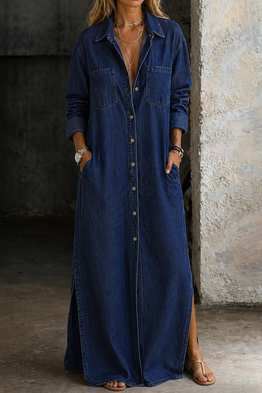 Delana | Kleid mit Knopf