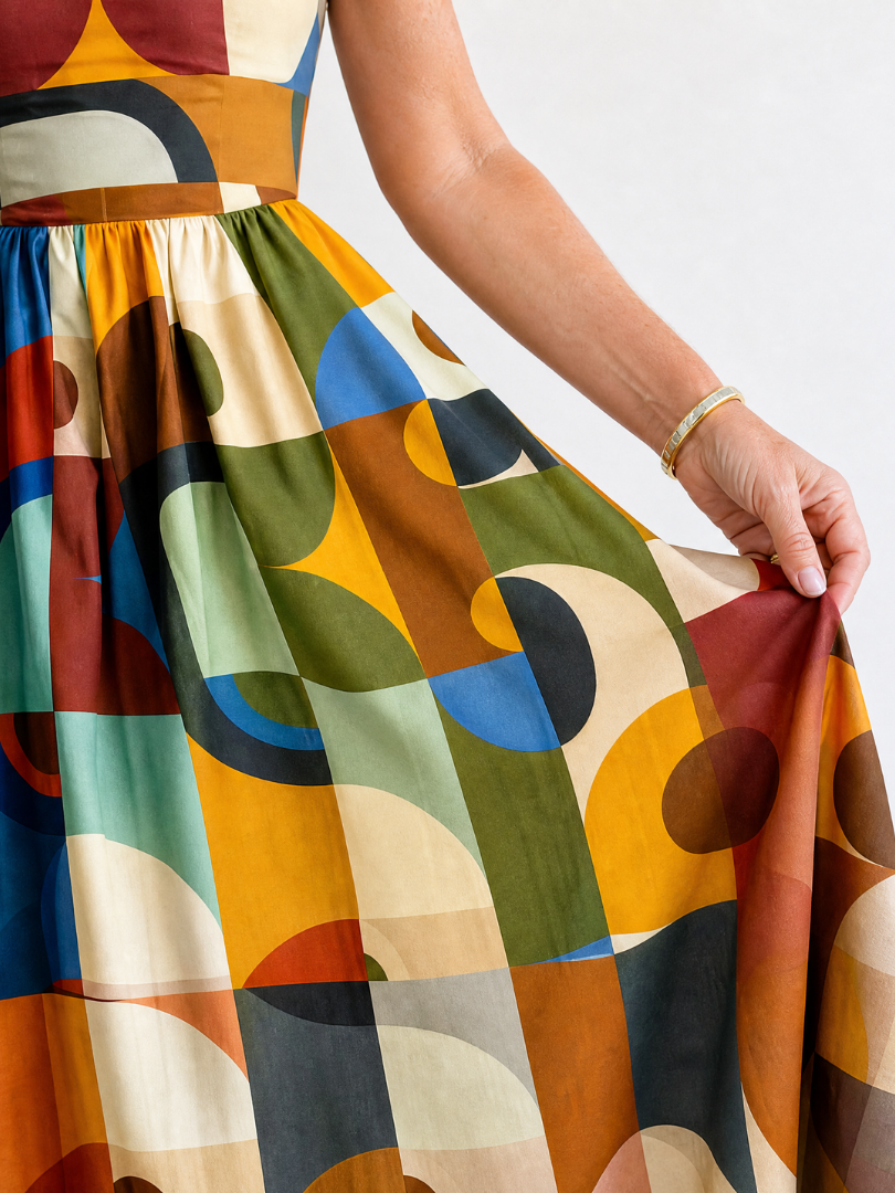 Auvelle | Midikleid mit geometrischem Muster