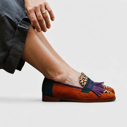 Fallon™ | Brauner Leopardenmokassin