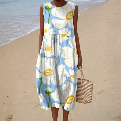 Xenia | Bequemes ärmelloses Sommerkleid