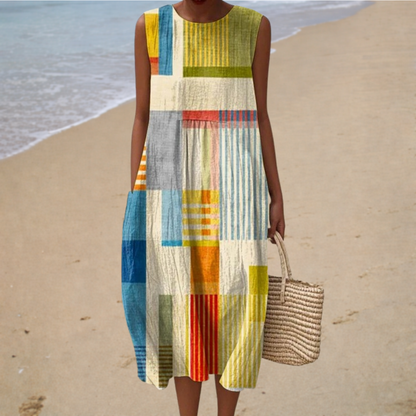 Ines | Bequemes ärmelloses Sommerkleid