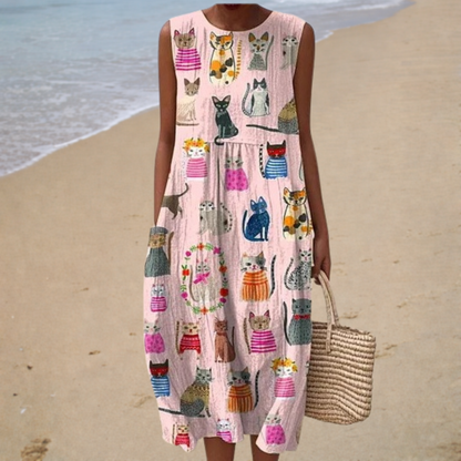Frieda | Bequemes ärmelloses Sommerkleid
