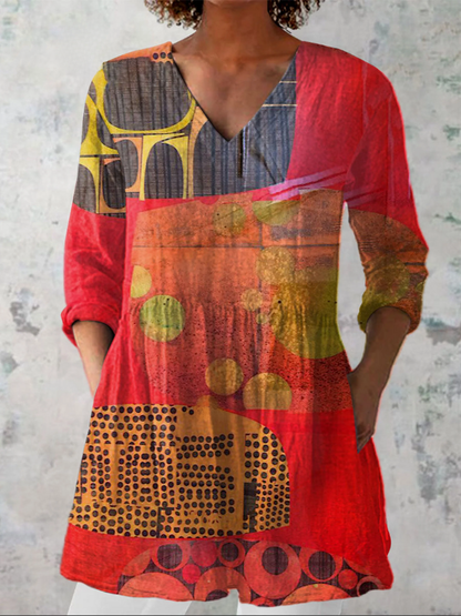 Indira | Weite Bluse in V-Form