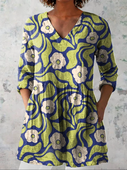 Galina | Weite Bluse mit V-Ausschnitt