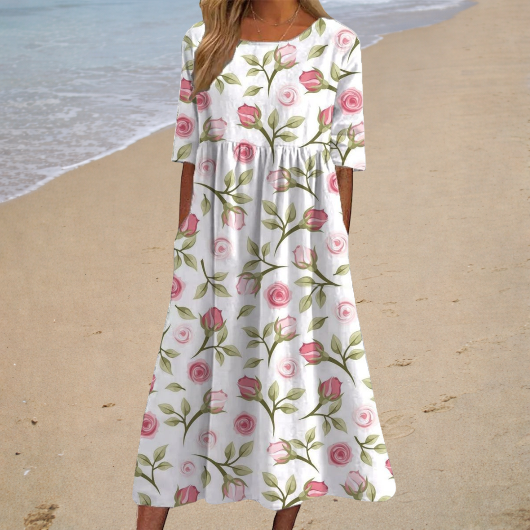 Langes, fließendes, schickes und bequemes Kleid