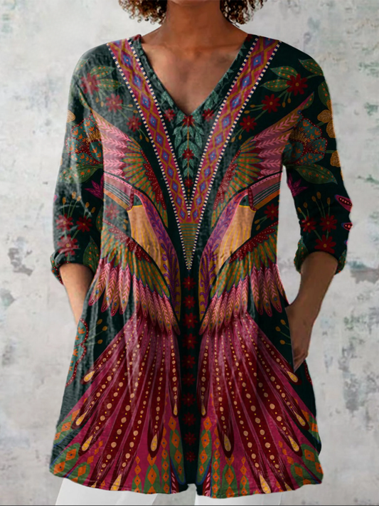 Adrianna | Lange Bluse mit V-Ausschnitt