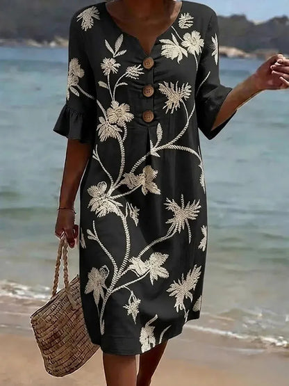Cosima | Damen Freizeitkleid mit floralem Muster
