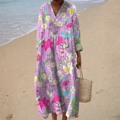 Galina | Fließendes Sommerkleid mit Print