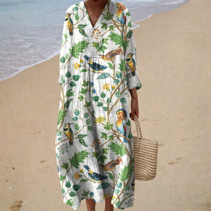 Priska | Vorteilhaftes bedrucktes Sommerkleid