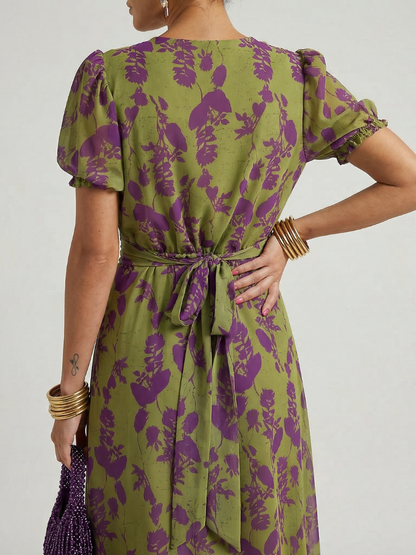 Midi Kleid mit floralem Design Virel