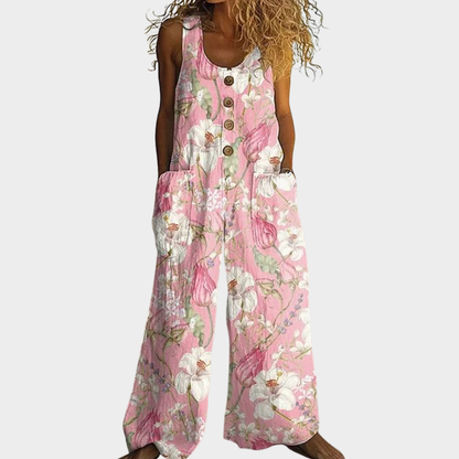 Alma | Fließender bedruckter Jumpsuit