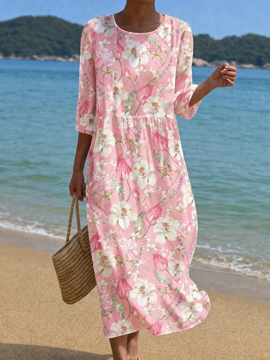 Damen Casual Kleid mit floralem Muster