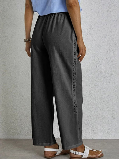 Shania - Relaxed Hose mit Knöpfen