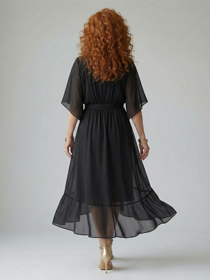 Elric | Leichtes Midi-Kleid mit Drapierung