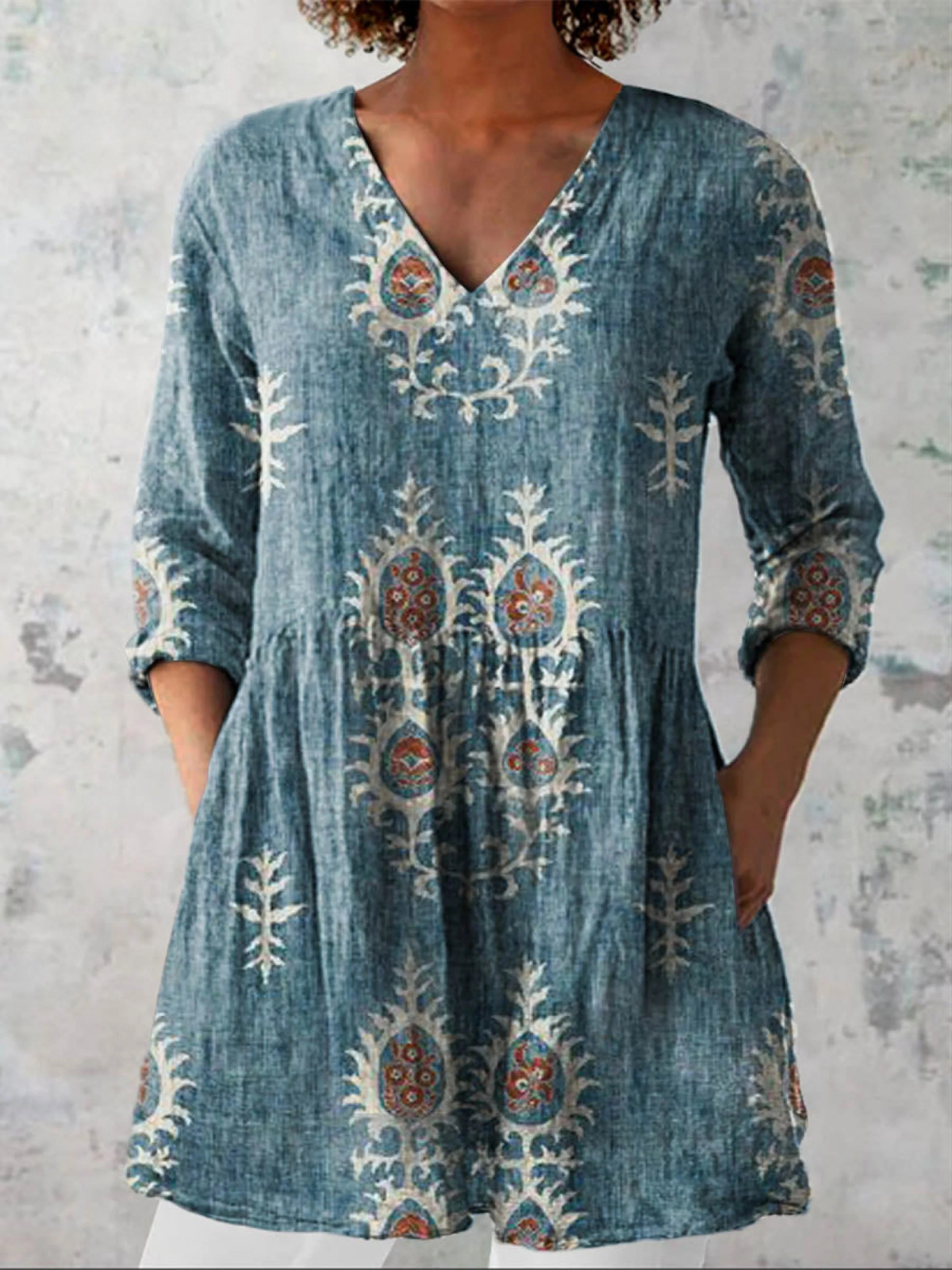 Maeve | Weite Bluse mit V-Ausschnitt