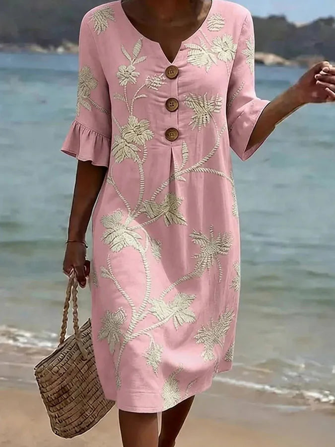 Damen Sommerkleid mit Blumenmuster