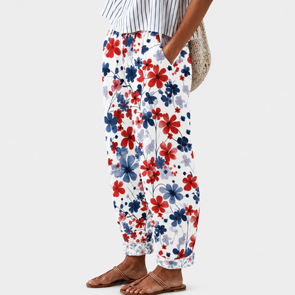 Costalia | Entspannte Coastal Bloom Hosen