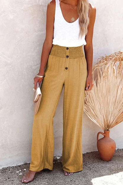 Riana - Hochtaillierte Relax-Hosen