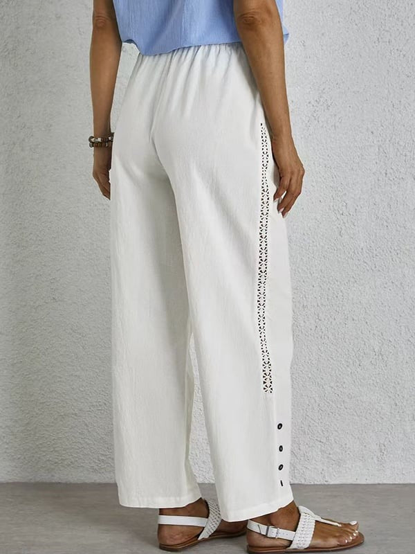 Shania - Relaxed Hose mit Knöpfen