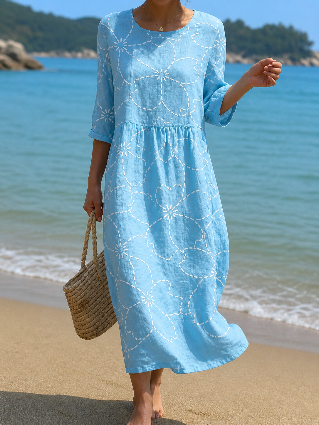 Damen Freizeitkleid mit floralem Muster
