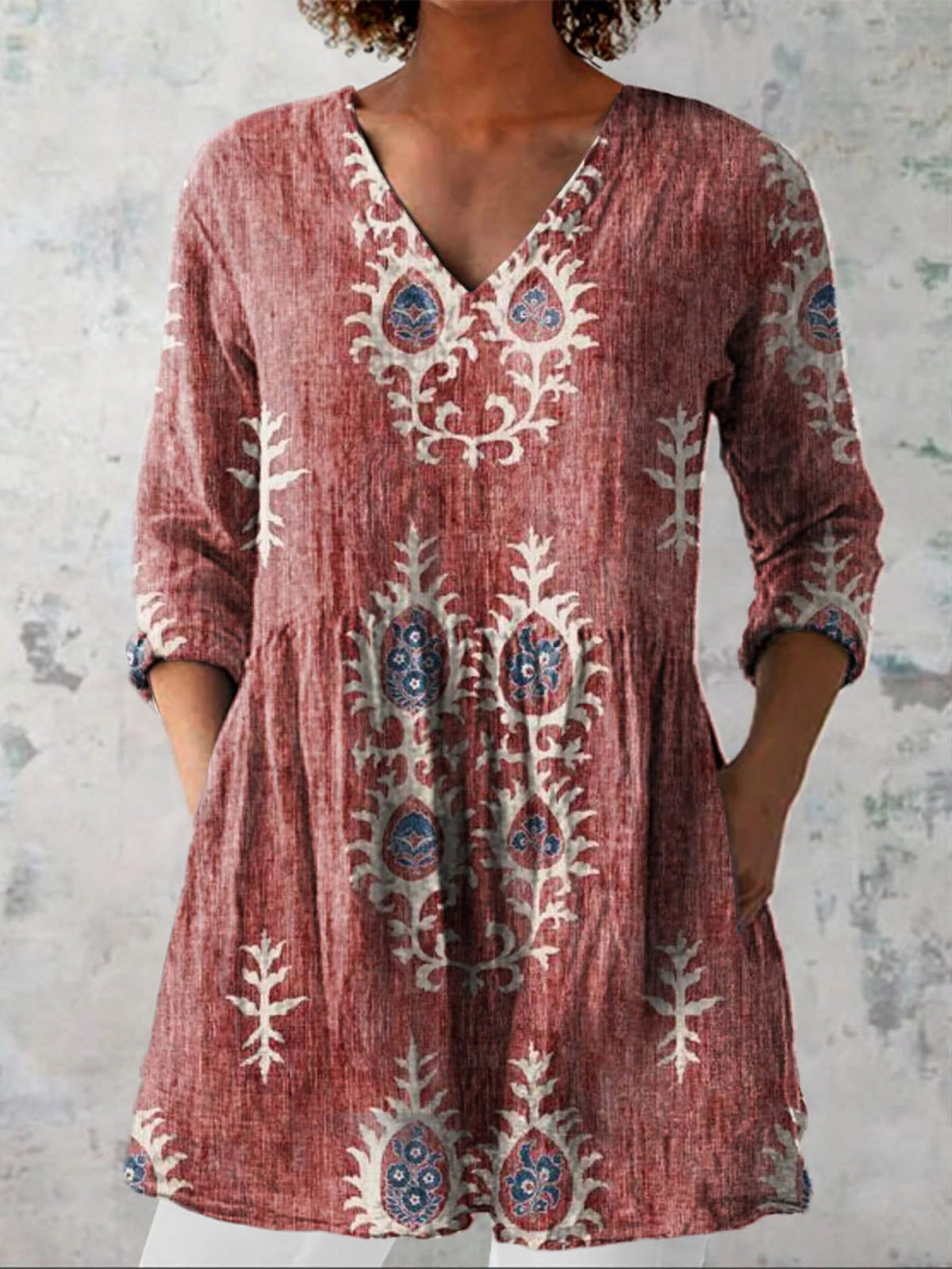 Maeve | Weite Bluse mit V-Ausschnitt